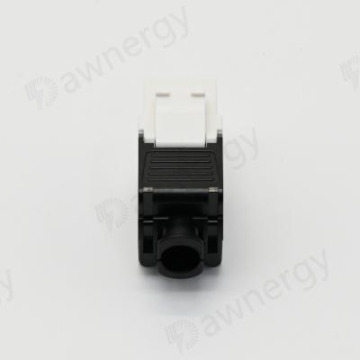 China Rj45 Painel Montado Keystone Jack 180 Graus Conector Sem Ferramenta Adaptador Feminino UTP CAT6A Painel Cablagem de Rede à venda