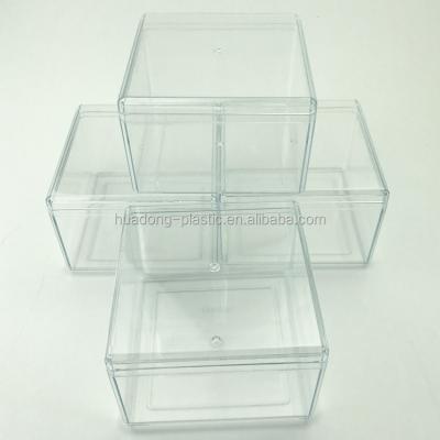 China Recyclable Clear Candy Box With Lid Cookie Jar Plastic Food Container for sale