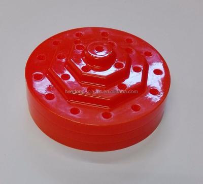 China Plastic candy barrel with display lid for lollipops for sale