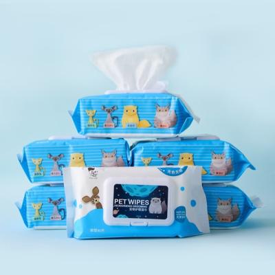 China Viable Wholesale Products For Cat Hot Sale Dog Pet Shop Cloths Organic Pet Wipes 80PCS for sale