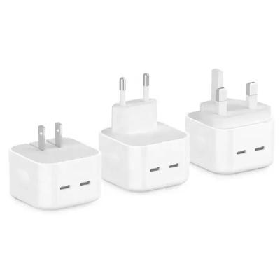 China PD 3.0 35W Dual USB-C Port Power Adapter For iPhone 14 13 12 pro max Fast Charger EU US Plug 40w dual usb-c wall charger for sale