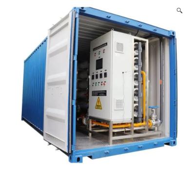 China Containerized Seawater Desalination Container Moveable RO Sea Water Desalination RO Unit for sale
