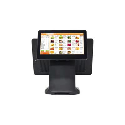 China New Products 15 Inch Dual Screen Pos Windows 10 All In One Pos System For Retail for sale