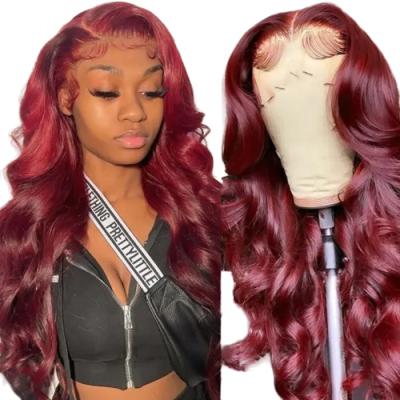 China Body Wave cheap 99j alipearl ethiopia african black women side part hair wigs 4*4 closure glueless lace front human hair wigs for sale