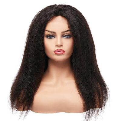 China Body Wave Good Thin Part Kinky Straight Wig Pre Plucked Lace Frontal Closure Half Wig Human hair 10 12 14 16 inch 10A for sale