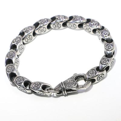 China Wholesale Custom Design Fashion Jewelry Cuban Link Stainless Steel Bracelet Silver Men for sale