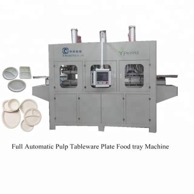 China Fiber Moulding Pulp Food Container Thermoforming Machine 2000pcs/day for sale