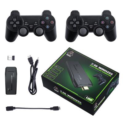 China Hot Sale Mini Retro Console 64G Wireless Video Game Console 4K HD Game Stick Lite Support Multi Languages With Gamepad Built-in 10000 Games For PS1/SFC/ for sale