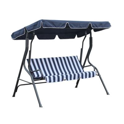 China Chinese Outdoor and Indoor Garden Patio three seat Swing Chair Set Metal Beach Style for sale
