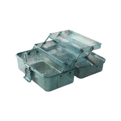 China Sustainable Three layers nail art new pp multi-function Foldable all glitter plastic storage box with handles for sale
