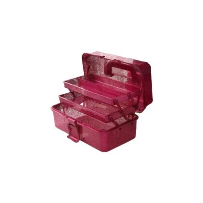 China Sustainable Factory low price Large Capacity Three-Layer Multi-Function nail art Foldable all glitter plastic storage box for sale