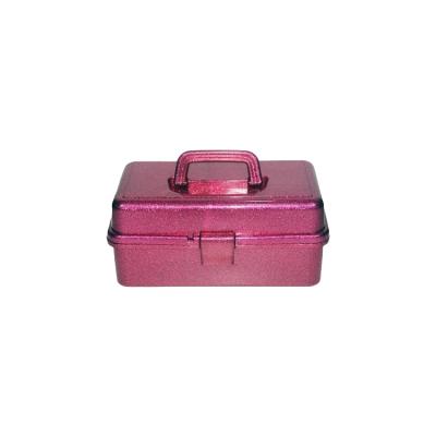 China Sustainable Large Capacity Three-Layer Multi-Function Household Foldable all glitter plastic storage box for sale