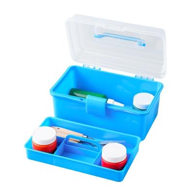 China Sustainable Hot selling Jewelry Manicure Three-layer plastic Storage Box for sale
