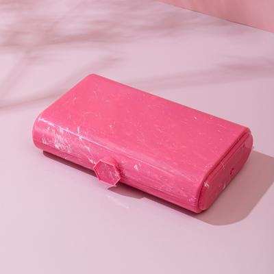 China Sustainable New design Jewellery Case multi-function Jewelry Storage Box Large volume Portable Jewelry Box with Latch for sale