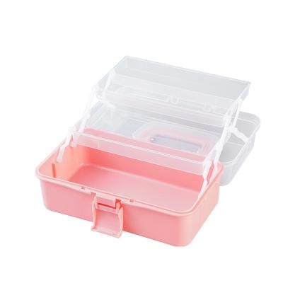 China Sustainable Storage box wholesale household transparent nail medicine storage box emergency portable first aid box for sale