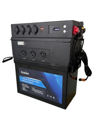 China Ecolite 12.8V 300Ah 3840Wh draagbare stroom Lithiumbatterij geïntegreerde 1200W omvormer Te koop