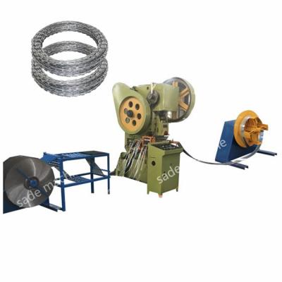 China Full Automatic Construction Material Shops Porcelain Razor Blade Concertina Barbed Wire Making Machine for sale