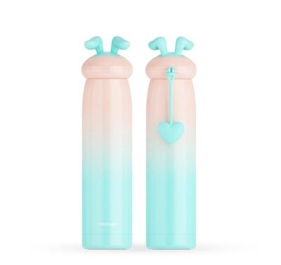 China PORTABLE Custom Thermos Cartoon Rabbit Ear Stainless Steel Vacuum Flask Bottle for sale