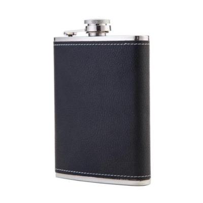 China Minimalist 8OZ Factory Supply Stainless Steel Hip Direct Leather Flask for sale