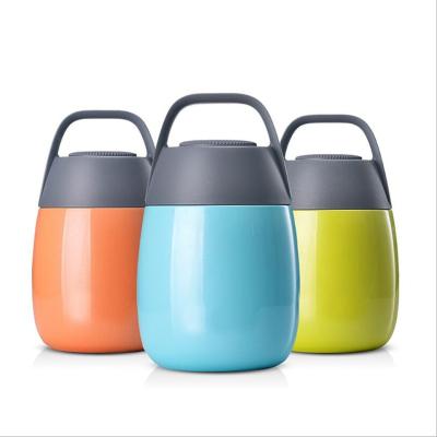 China New Design 450ML Vacuum Thermos PORTABLE Wholesale Food Container With Handle for sale