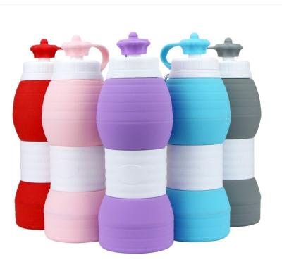 China Viable Cheap Price 600ml Collapsible Silicone Water Bottle Collapsible for sale
