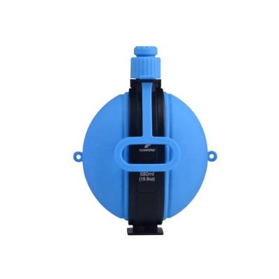 China Viable old fashioned military jar collapsible silicone water bottle with compass for sale