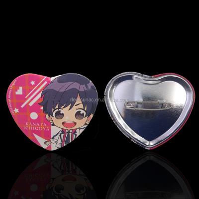 China Japan Free Sample CMYK Offset Print Character Anime Tinplate Badge Tin Badge Pin for sale