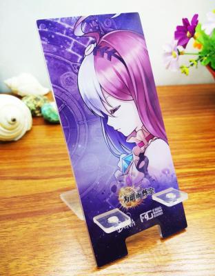 China Decoration CNC Cut Custom Multifunctional Offset Printing Phone Holder Plastic Acrylic Character Display Stand Eco-friendly for sale