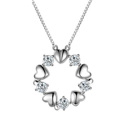 China New Arrival 925 CLASSIC Wholesale Size Quality Vvs Moissanite Zircon Lab Diamond Jewelry Plating Necklace For Women Silver Chain for sale