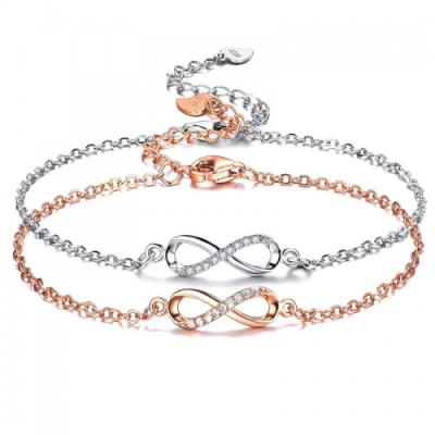 China With Rhinestone 2022 New Arrivals Jewelry 925 Sterling Silver Bangle Bracelet Rhinestone For Woman for sale