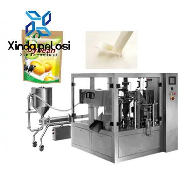 China Automatic 220V/380V Liquid Doy Pack Filling Machine For Tomato Sauce Chilli Paste Spice for sale