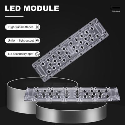 China Street light/flood lamp customer PC material high transmittance 5050 3030 led outdoor street light flood lamp module lens for sale