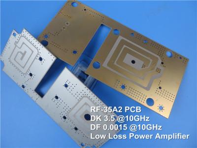 China RF-35A2 PCB 2-layer 5mil with Immersion Silver for Power Amplifier for sale