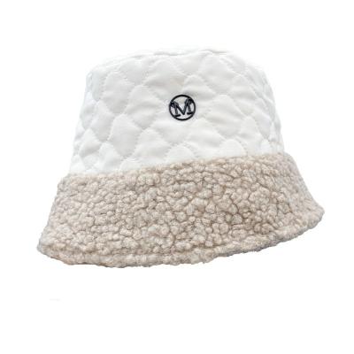 China Keep warm Fashion Autumn Winter Lady Warm Fluffy Fisherman Plush Basin Hat Fleece Faux Fur Lamb Wool Bucket Hat for sale