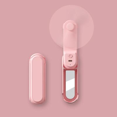 China Mini Portable Fan Handheld Mini Fan with Pocket Portable Rechargeable Small Fan Power Bank Flashlight Feature USB Battery Operated Hand Fan 3 in 1 for sale