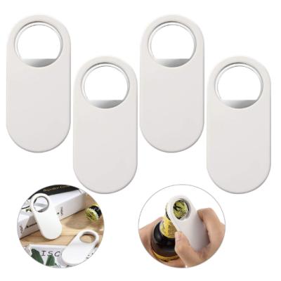 China Sustainable Eco Friendly Custom Metal Round Aluminum Silver Bottle Openers for sale