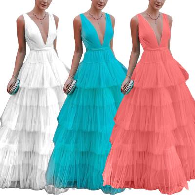 China Fashionable Sexy Sleeveless Loose Dresses Mesh Lady Party Dress Cheap Korean Style Washable Chic Dresses For Women for sale