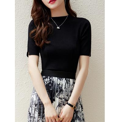 China Korean Fashion Summer Short Sleeve Fashion Sweaters Plus Size Ladies Knitted Pullover Sweater for sale