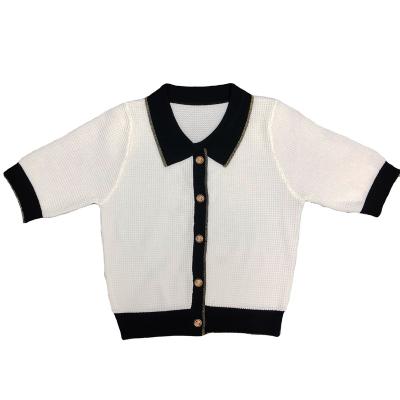 China QUICK DRY short sleeve cropped ladies knit main cardigan summer cardigan sweater women 2021 for sale
