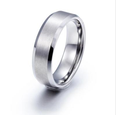China Plain 8mm 6mm CLASSIC Comfort Fit Tungsten Carbide Engagement Promise Rings for sale