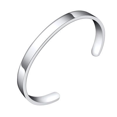 China Wholesale Casual/Sporty Women Stainless Steel Cuff Bangle Bracelet With Handstamped Inspirational Message for sale
