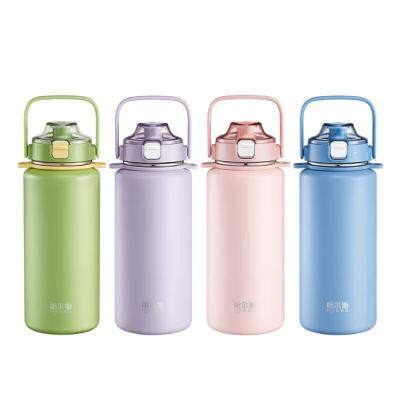 China HAERS Custom Logo 304 316 Stainless Steel Sports Bottle Vacuum Flask Portable Thermal Drink Sports Water Bottle With Handle for sale
