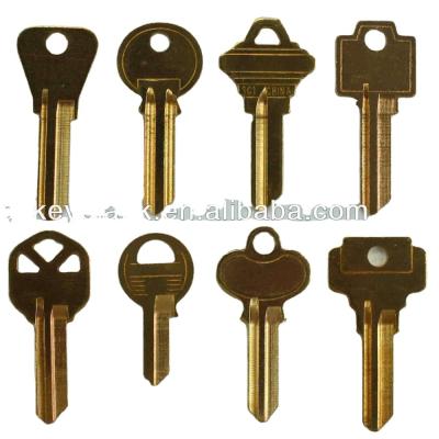 China Brass finished high quality solid brass key blank for USA