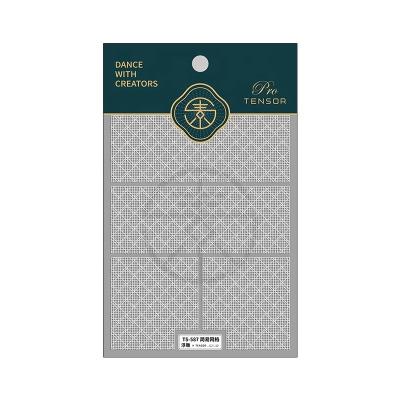 China Eco-friendly Fashion 5 D Grid Simple Self Adhesive Nail Art Stickers for sale