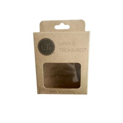 China Custom Logo Printing Kraft Paper Cake Eco-Friendly Recyclable Packing Colorful Shipping Corrugated Packaging Box With Window Hanger for sale