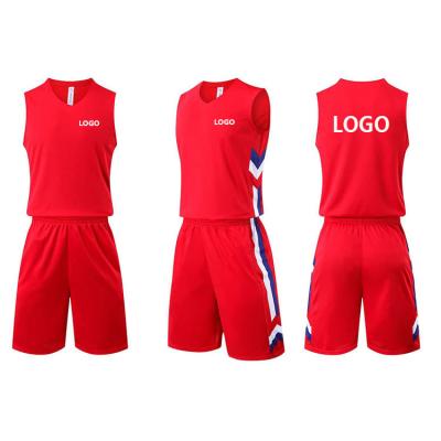 China Breathable Men's Basketball Sleeveless T-Shirt And Short Sets Custom Logo Two Piece Summer Men Shorts Sets for sale