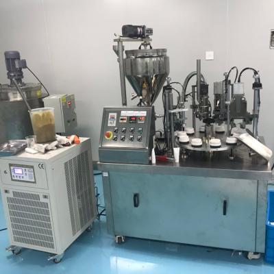 China Semi Automatic Food Cream Plastic Soft Tube Machine Tube Filling Cosmetic Sealing Equipment for sale