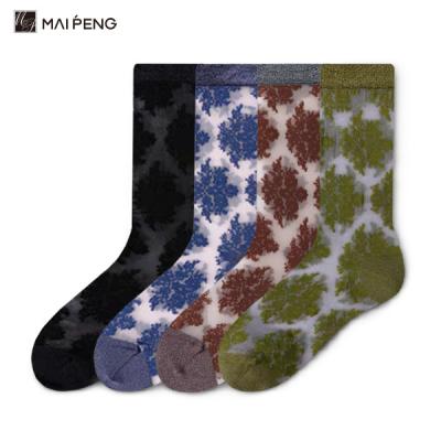 China Custom Summer Wear Modieus Kristal sokken Vrouwen Glas Zilk Tide sokken Te koop