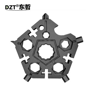 China Gift Christmas Gift 23 In 1 Multifunctional Snowflake Key Five-pointed Key Tool Mini Pendant Screwdriver for sale