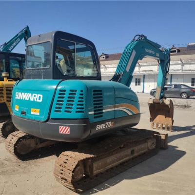 China Construction works Used Sunward Hydraulic Excavator Few Working Hours SWE 70H Small Size On Hot Sale for sale